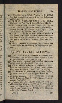 385-479, 6) Ius Ecclesiasticum - 11) Varia Compacta