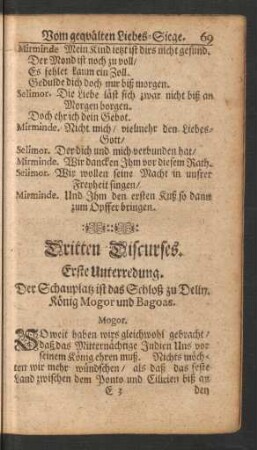Dritten Discurses. Erste - Siebende Unterredung.