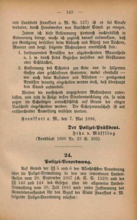 24. Polizei-Verordnung.