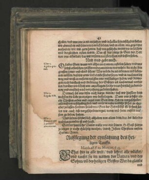 Außlegung der eynsatzung des Heiligen Tauffs