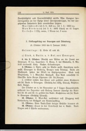 3. Stellungskrieg vor Smorgon und Dünaburg