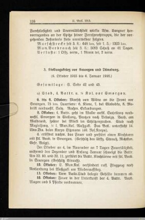 3. Stellungskrieg vor Smorgon und Dünaburg
