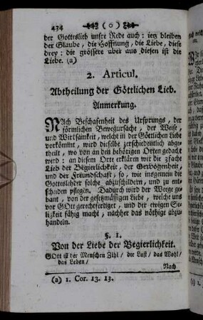 2. Articul. Abtheilung der Göttlichen Lieb.