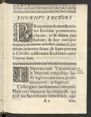 Ingenuo Lectori.