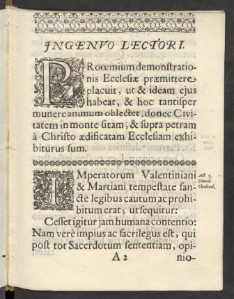 Ingenuo Lectori.