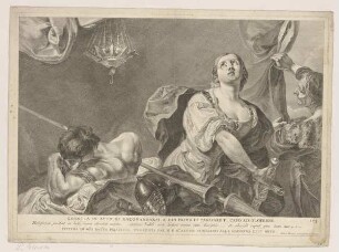 Judith betet vor der Enthauptung des Holofernes
