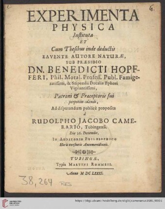 Experimenta Physica
