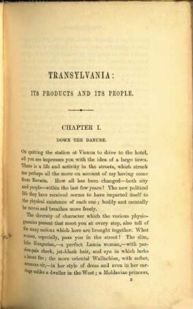 Transylvania, its products and its people