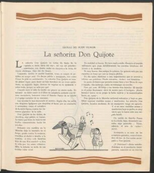 Glosas del buen humor - La señorita Don Quijote