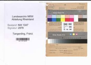 Entnazifizierung Franz Tangerding , geb. 18.03.1906 (Angestellter)