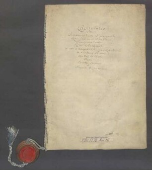 Wahlkapitulation des Bischofs August von Speyer.