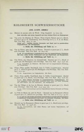 Kolorierte Schweizerstiche (Nr. 131-758)