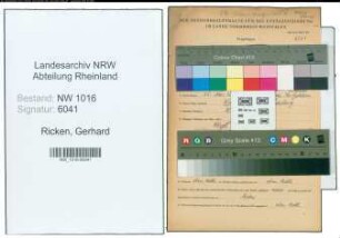 Entnazifizierung Gerhard Ricken , geb. 25.11.1892 (Gastwirt)