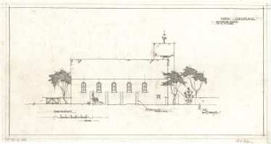 Gsaenger, Gustav; München - Allach; Ev. Kirche, Anbau Gemeindesaal - Nordseite (Ansicht)