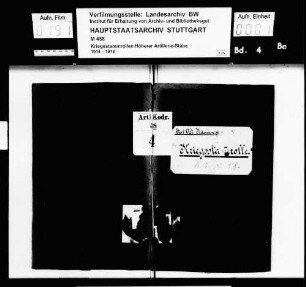 Kriegsstammrolle des Stabs der 58. Feldartillerie-Brigade, ab 24.2.1917: Stab des Württembergischen Artillerie-Kommandeurs Nr. 58