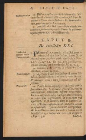 Caput 8. De intellectu Dei.