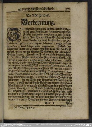 Die XIX. Predigt
