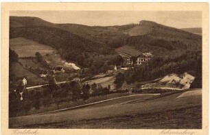 Postarte s/w,. Blick auf den Johannaberg, Berlebeck. Detmold. unbeschriftet