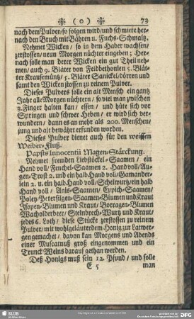 Papsts Innocentii Magen-Stärckung