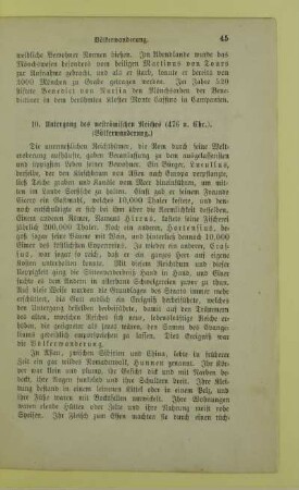 10. Untergang des weströmischen Reiches (476 n.Chr.). (Völkerwanderung.)