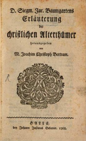 Erläuterung der Christlichen Alterthümer