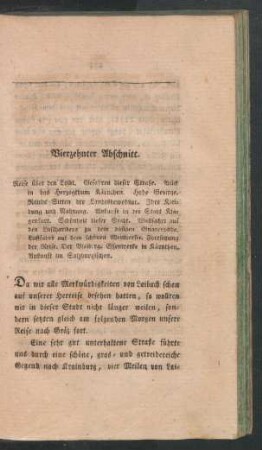 Vierzehnter Abschnitt.