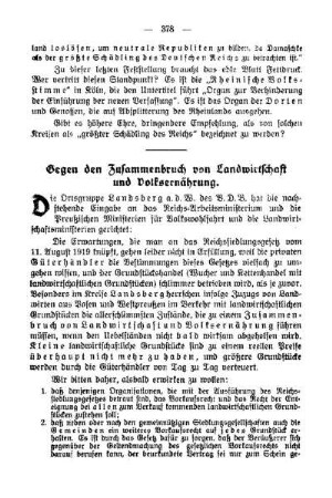Gegen den Zusammenbruch von Landwirtschaft und Volksernährung