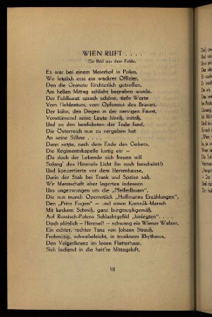 18-19, Wien ruft