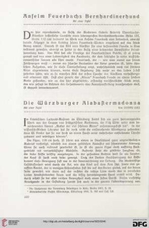 Die Würzburger Alabastermadonna