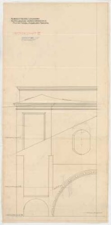 Thiersch, Friedrich von; Wiesbaden; Kurhaus - Kuppelgewölbe über Wandelhalle (Schnitt)