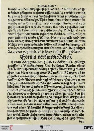 Forma verkündt Brieff