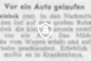 Vor ein Auto gelaufen