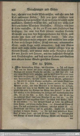 Der 89. Psalm