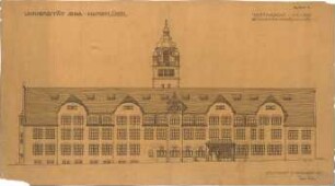 Fischer, Theodor; Jena; Universität - Nordflügel Hauptseite (Ansicht)