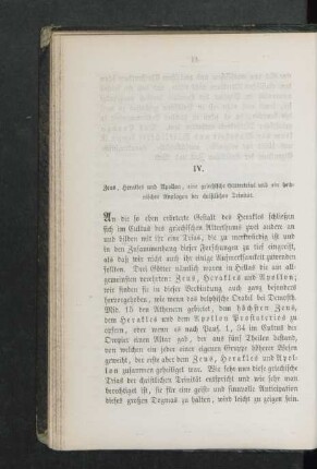IV. Zeus, Herakles und Apollon, eine griechische Göttertrias und ein heidnisches Analogon der christlichen Trinität