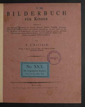 [Bd. 1], No. 30: Bilderbuch für Kinder