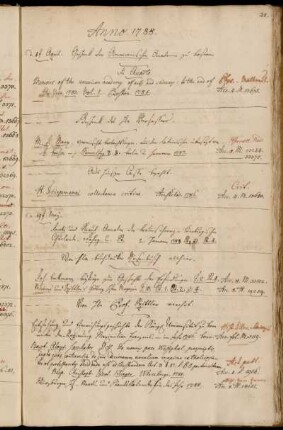 Geschenk der Americanischen Academie zu Boston. - Geschenk des Hhn Verfassers [Jacob Marx]. - Aus hiesiger Casse bezahlt. - Von Hhn Buchdruker Rosenbusch allhier. - Von Hhn Prof. Spittler verehrt.