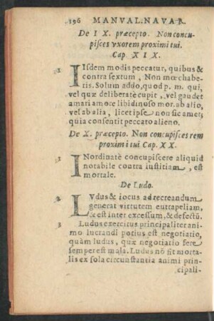 De IX. praecepto. Non concupisces uxorem proximi tui. Cap. XIX.
