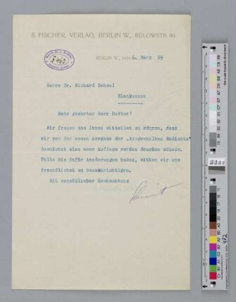 Brief an Richard Dehmel