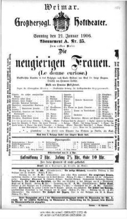 Die neugierigen Frauen (Le donne curiose.)
