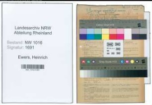 Entnazifizierung Heinrich Ewers , geb. 29.09.1905 (Finanzbeamter)