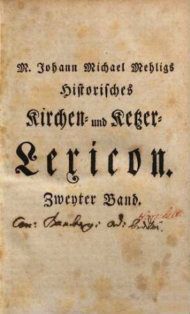 Historisches Kirchen- und Ketzerlexicon : aus den besten Schriftstellern zusammen getragen, 2