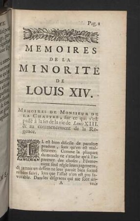 Memoires de Monsieur de la Chastre