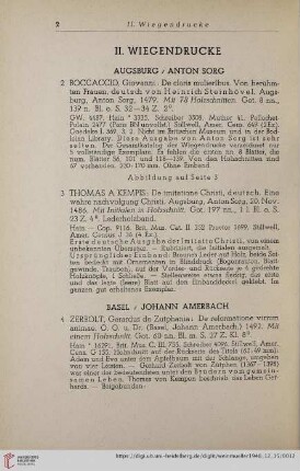 II. Wiegendrucke (Nr.2-30)