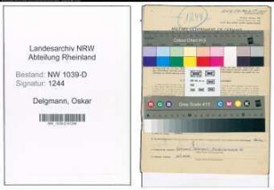 Entnazifizierung Oskar Delgmann , geb. 03.08.1892 (Oberregierungsrat)