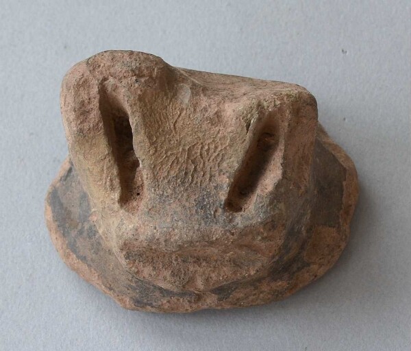 Animal head made of clay