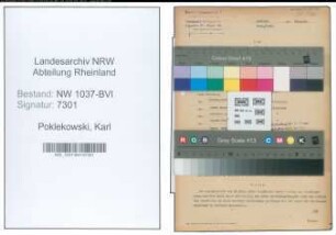 Entnazifizierung Karl Poklekowski , geb. 20.04.1901 (Schulleiter)