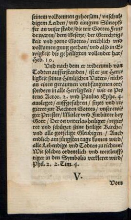 V. Seligmachenden Glauben.