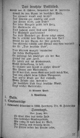 "Das deutsche Volkslied."