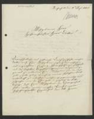Brief von Aloys Moser an August Emanuel Fürnrohr